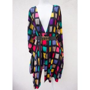 Oversized 80s Color Block Jacket